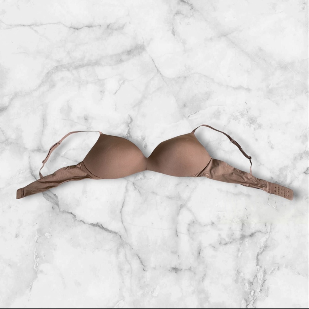 SKIMS Wireless Form Push Up Plunge Bra Sienna BR-PUS-10681W Size 36B